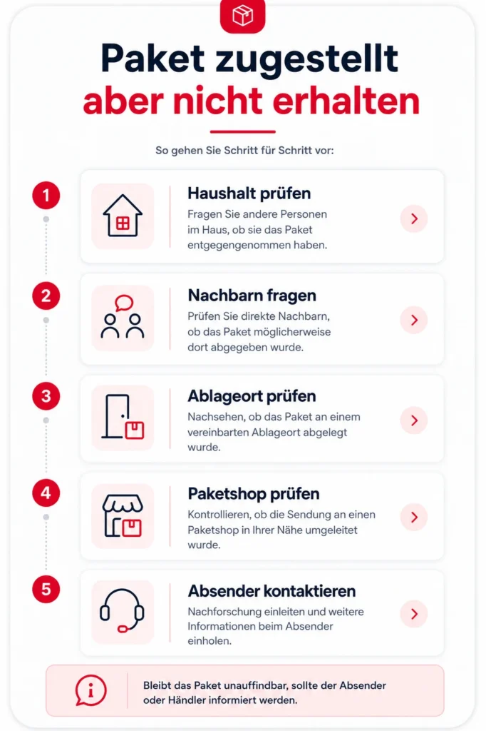 DPD-Paket als zugestellt markiert aber nicht erhalten
