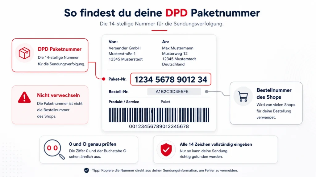 Wie sieht eine gültige DPD Paketnummer aus