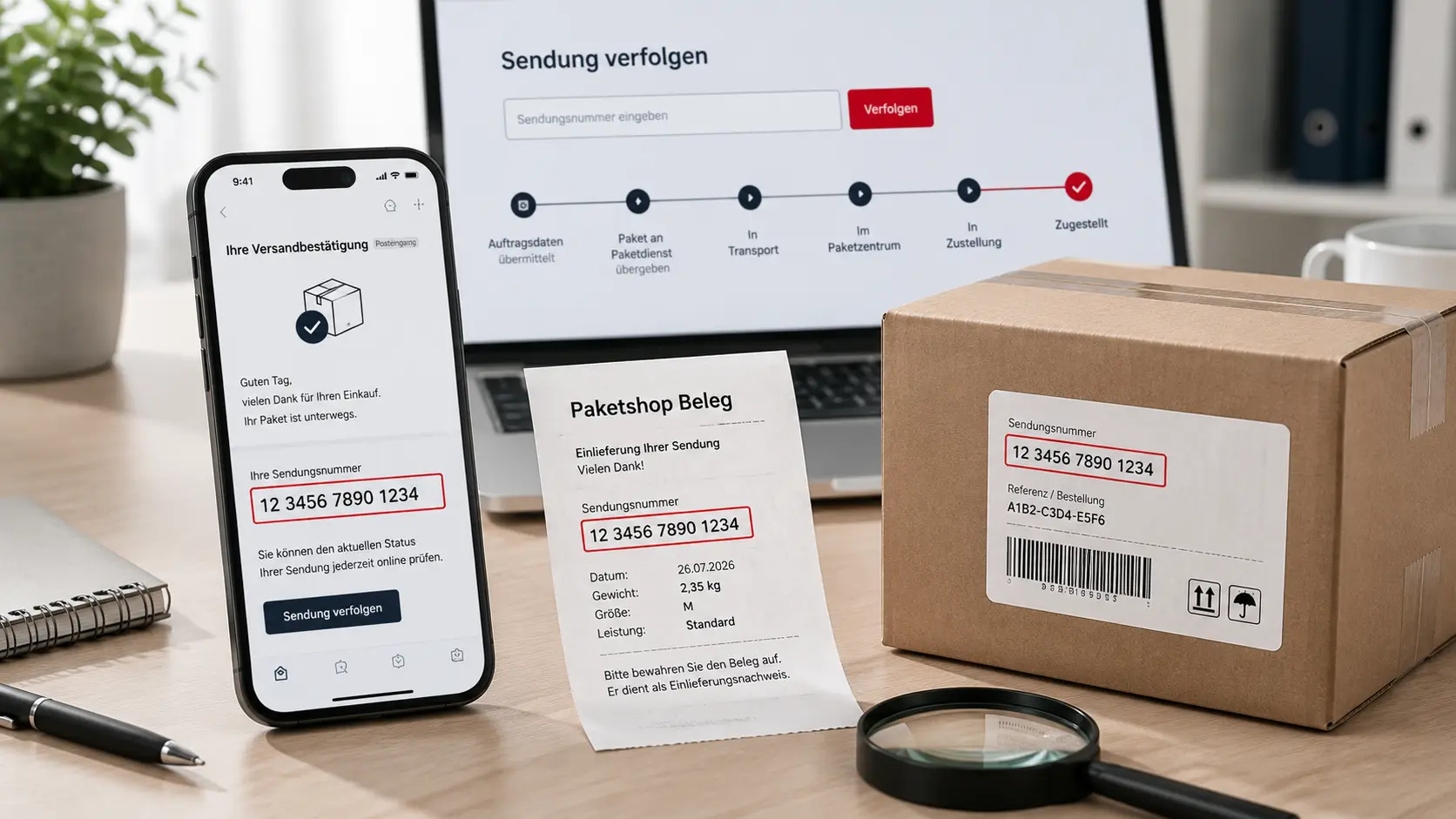 DPD Sendungsnummer und Paketnummer finden
